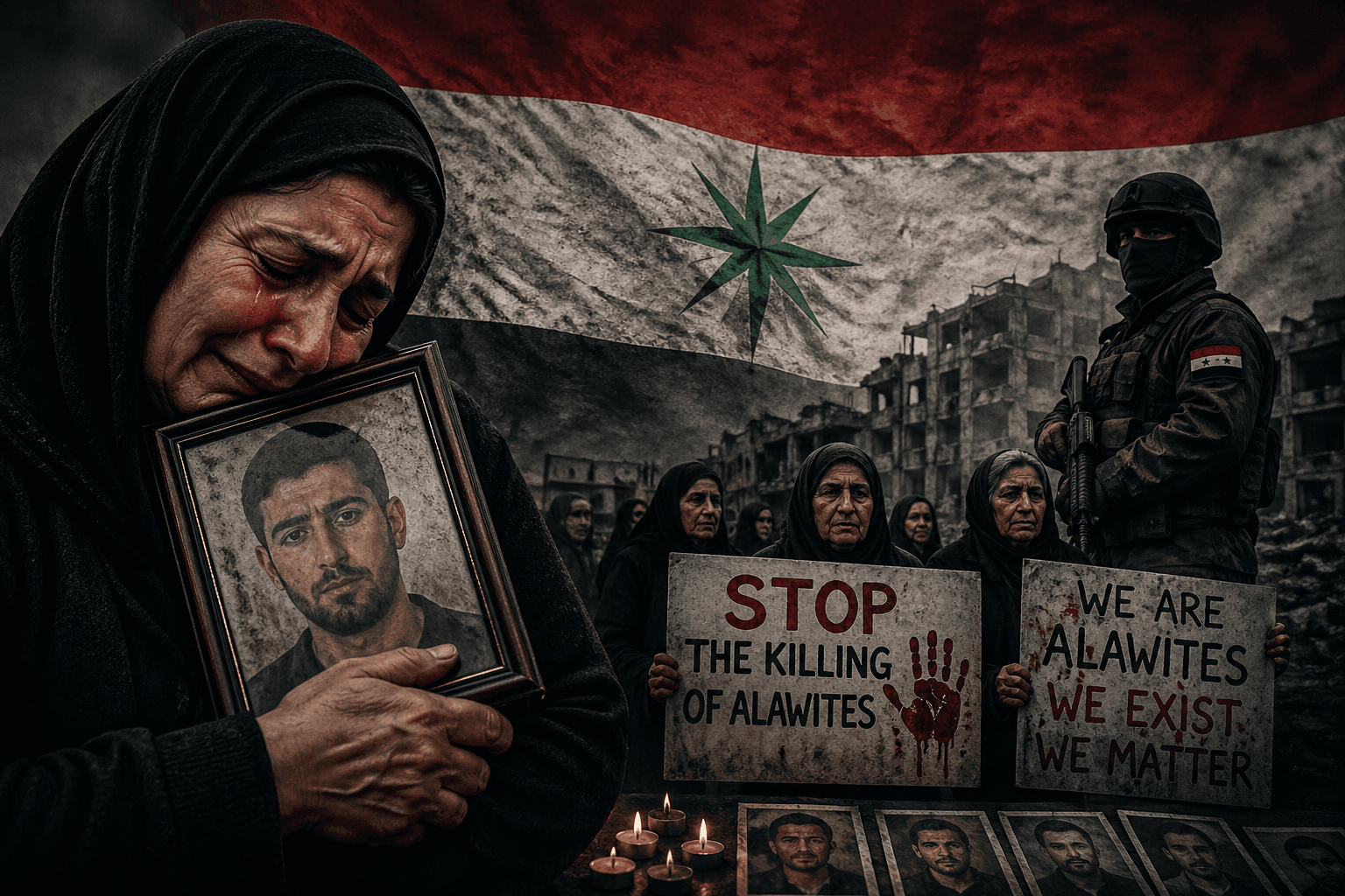 The article's title powerfully reflects the repression and killing faced by Alawites in Syria.